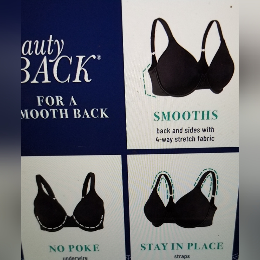 NWT VANITY FAIR 76380 FULL FIGURE BEAUTY BACK SMOOTHING BRA 36H - Picture 5 of 11